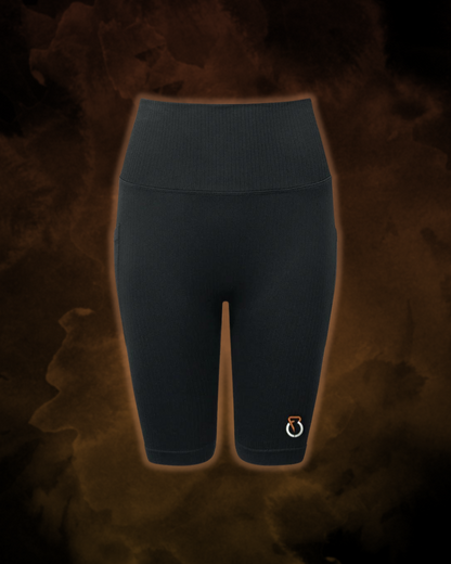 Ribbed cycle shorts