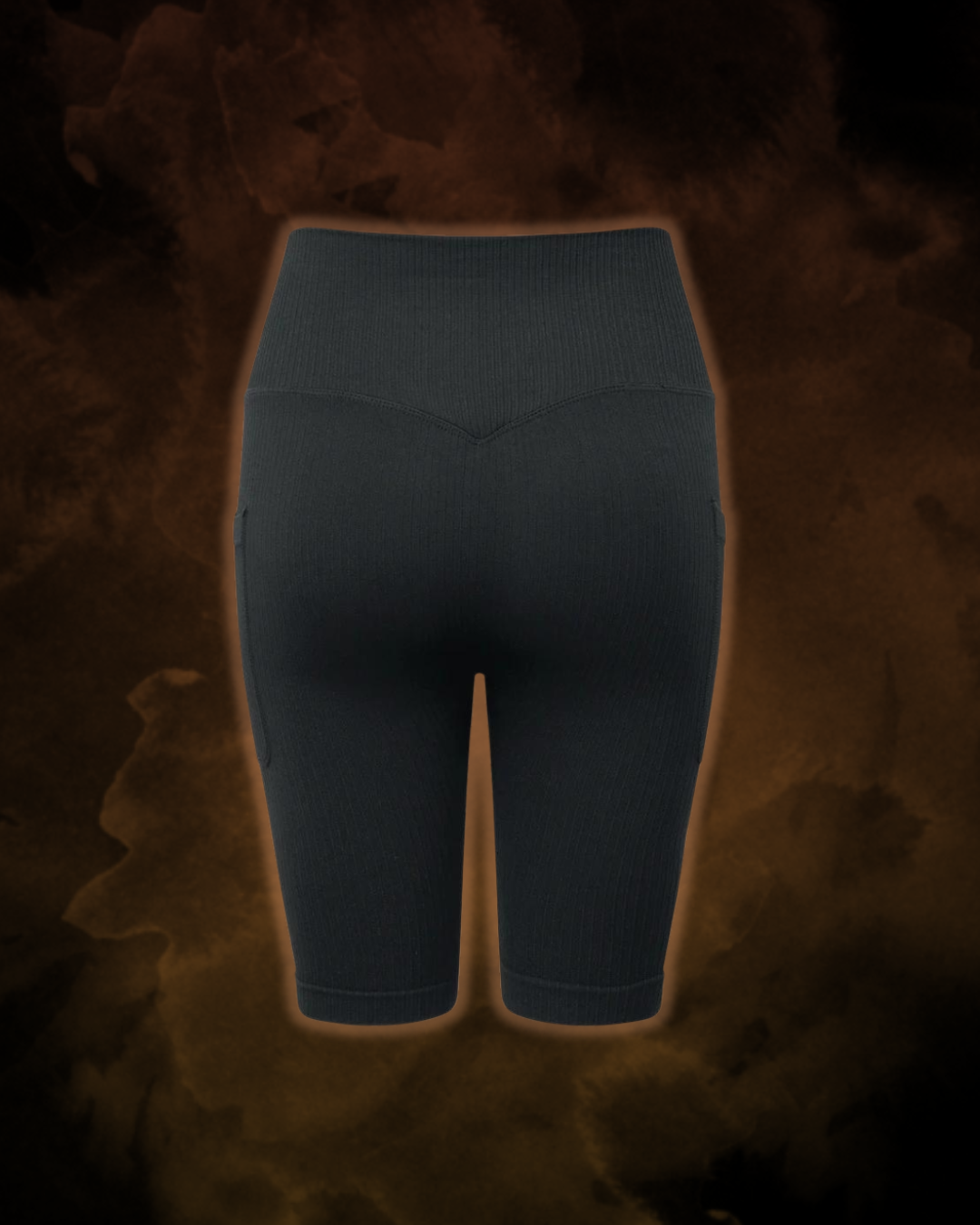 Ribbed cycle shorts