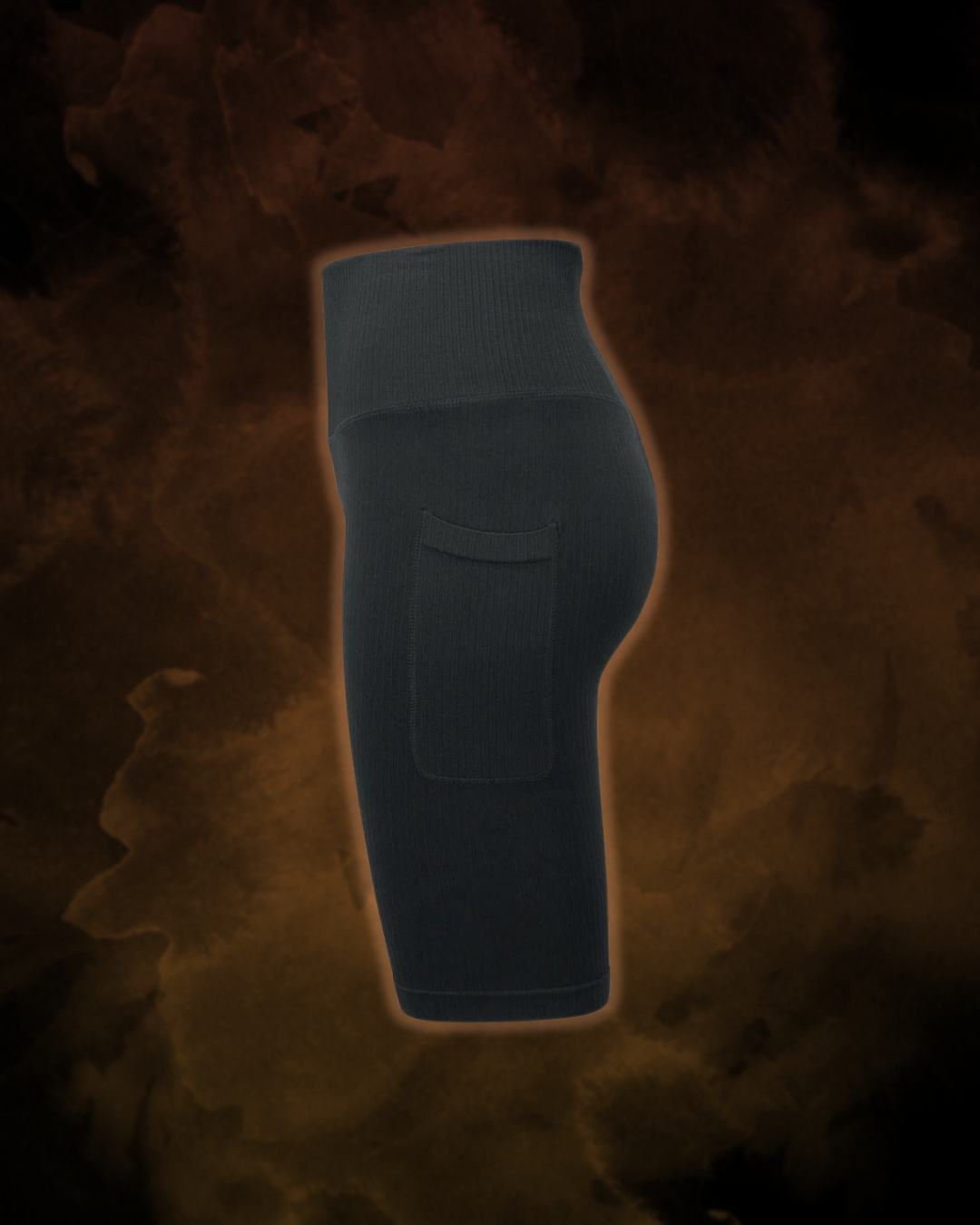 Ribbed cycle shorts