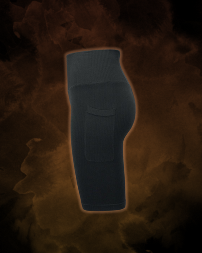 Ribbed cycle shorts