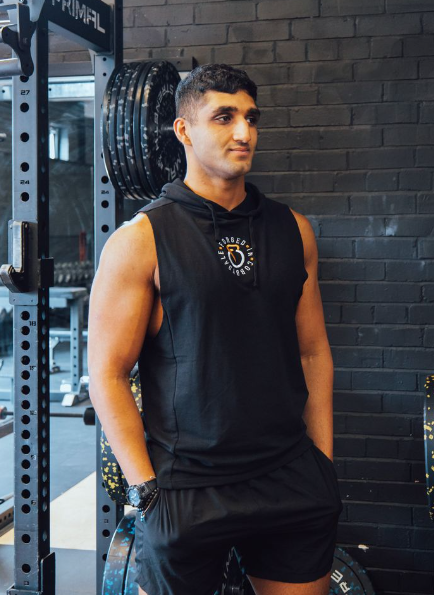 Sleeveless muscle hoodie